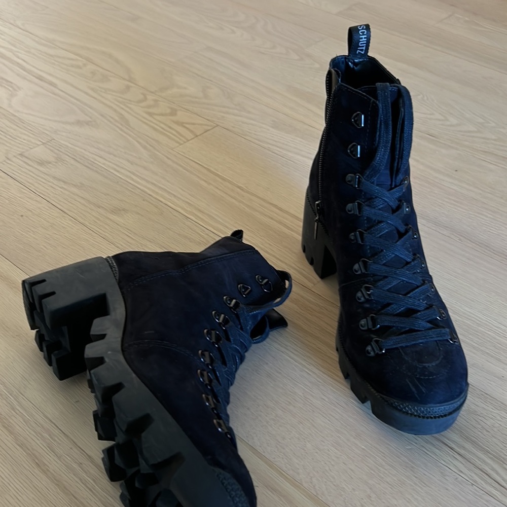 Schultz Suede Combat Boots - image 3